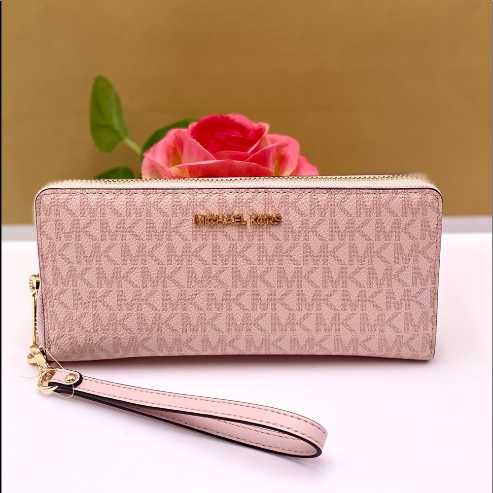 Michael Kors Large Continental Wallet Powder Blush Multi - Picture 2 of 12
